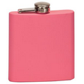 Stainless Steel Flask, Matte Pink, 6 oz